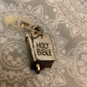 GANZ silver toned charm- bible